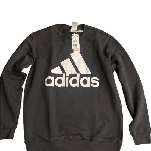 Adidas Men's Fleece L/S Crew Neck Sweatshirt IB3995 - Picture 3 of 4
